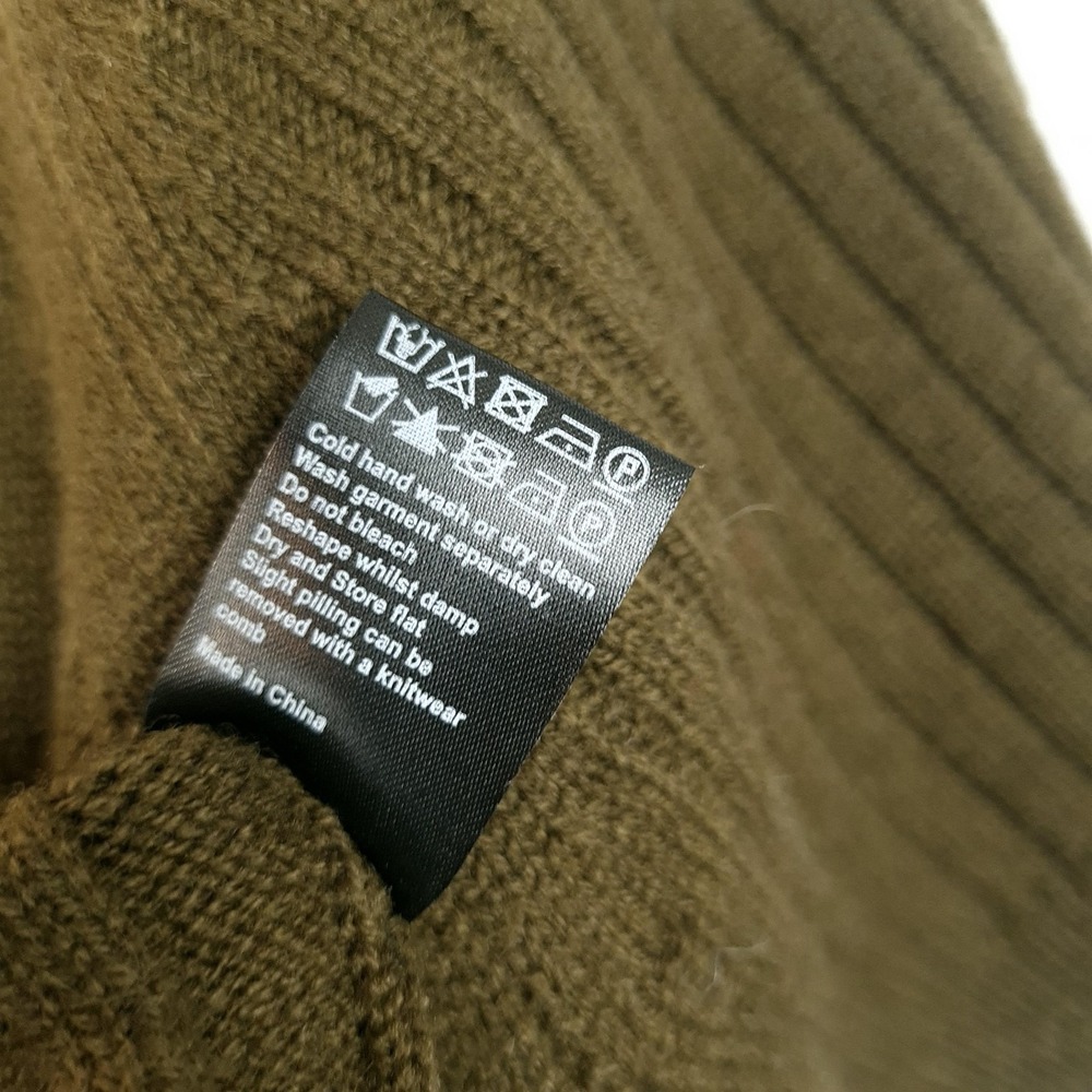 ME+EM Sweater Womens Medium Green Merino Cashmere Rib Crop Short Sleeve Knit - Picture 16 of 16